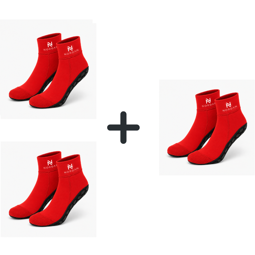NORDAN 3 pairs bundle, red