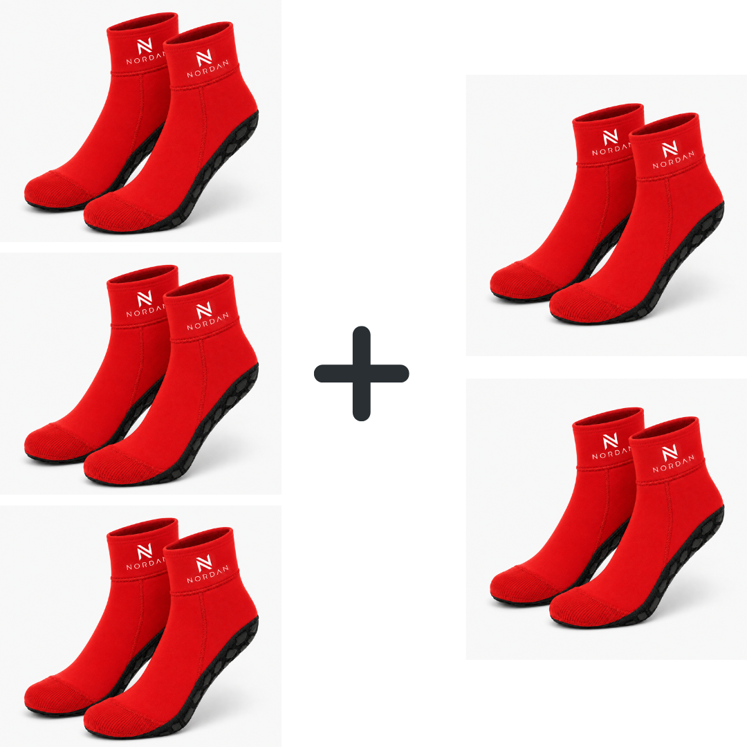 NORDAN 5 pairs bundle, red